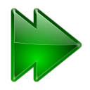 green fast forward icon