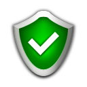 security shield status green icon