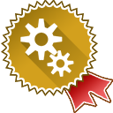 gold gears medal ribbon